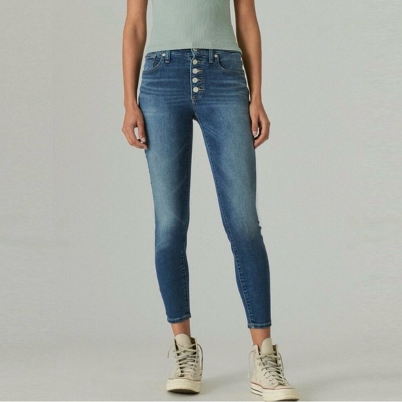 Lucky Brand Denim - Lucky Brand Bridgette Button Fly Crop Skinny Jeans, Sz 2/26